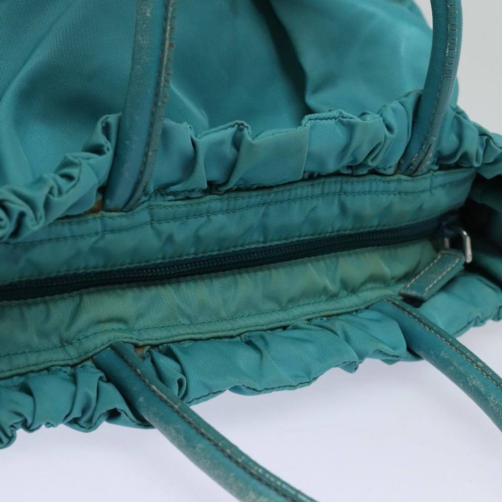PRADA Hand Bag Nylon 2way Turquoise Blue Auth 83957 - Picture 7 of 16